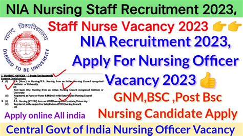 Staff Nurse Vacancy 2023 Nia Staff Nurse Vacancy 2023 Nursing Vacancy Nia Nursing Officer