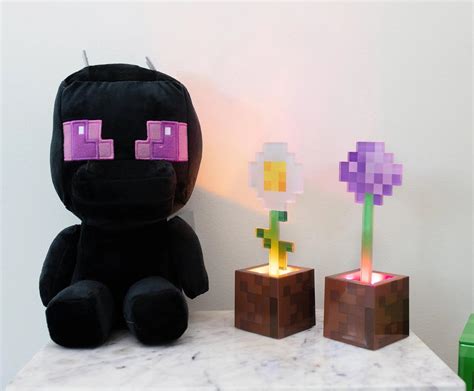 Minecraft Daisy And Allium Flower Pot Mood Lights Set Of 2 Ukonic