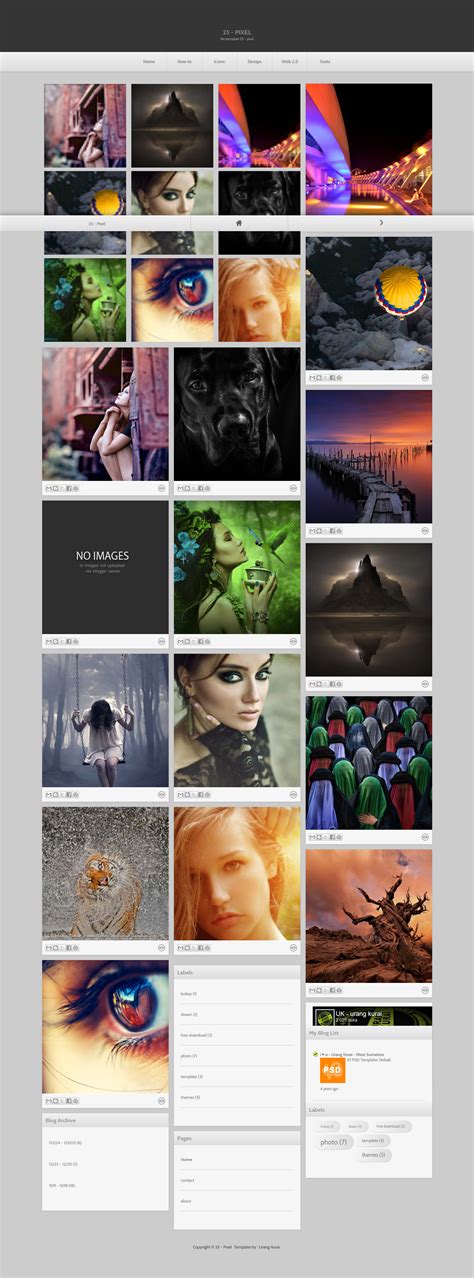 25 Pixel Blogger Template Free Download
