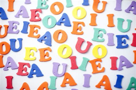 Free Stock Photo 6955 Colourful set of vowels | freeimageslive