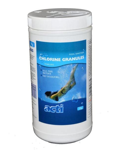 Acti Kg Stabilised Chlorine Granules Pool Spa Hot Tub Chemical