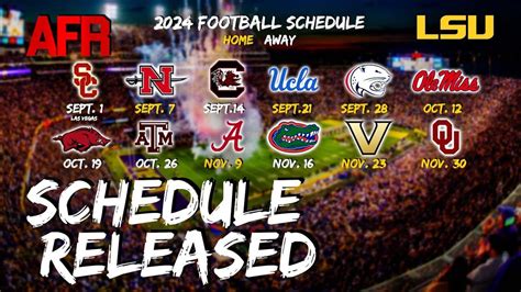 Reaction Lsu Schedule Released Youtube