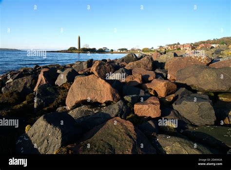 The "Pencil" monument commemorating the Battle of Largs, which stands just over 1 mile (1.6 km ...