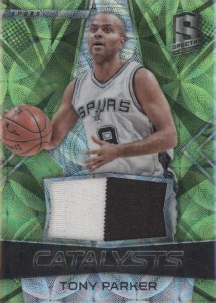 Panini Spectra Catalysts Neon Green Tony Parker Mem