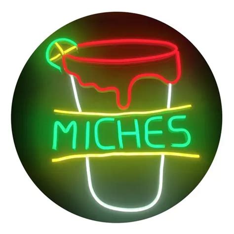 Letrero Neon Led Vaso Michelada Accesorio Meses Sin Intereses