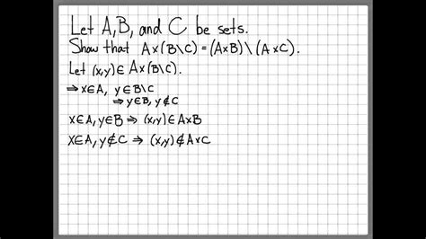 Proof And Problem Solving Cartesian Product Example 02 Youtube