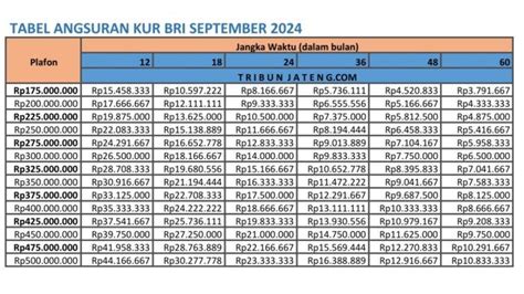 Kur Bri Cek Simulasi Angsurannya Tribunjateng