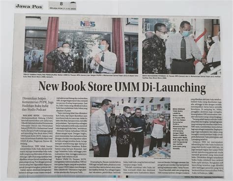 New Book Store Umm Di Launching Jawa Pos Umm Dalam Berita Koran