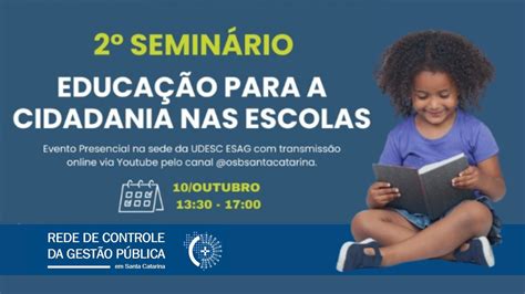 Notícia Udesc Esag recebe nesta terça Seminário de Educação para a