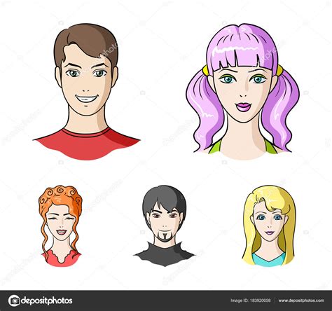 Diferentes Miradas De Los Jóvenes Avatar Y Iconos De La Colección