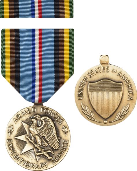 Armed Forces Expeditionary Service Full Size Medal With Ribbon