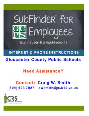 Fillable Online Gets Gc K12 Va Gloucester County Public Schools Need