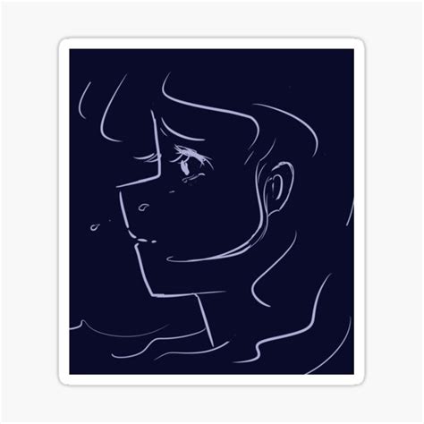 Minimalist Sad Girl Sticker For Sale By Twinklestarshop Redbubble