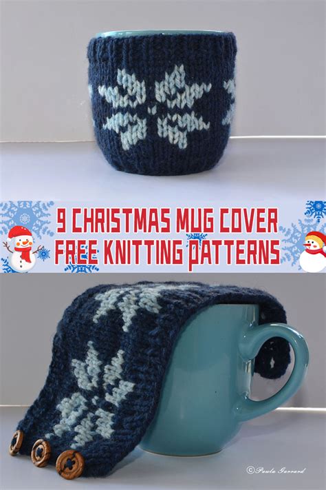 9 Christmas Mug Cover Knitting Patterns Free