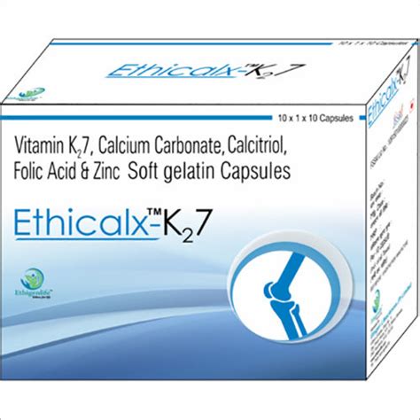 Vitamin K2 7 Calcium Carbonate Calcitriol Folic Acid And Zinc Soft