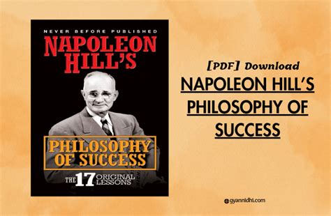 Napoleon Hills Philosophy Of Success 2 Pdf Download Gyan Nidhi