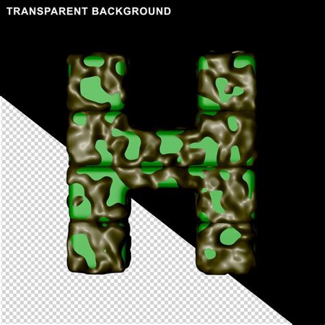 Camouflage Vert Lettre Majuscule D H Psd Premium