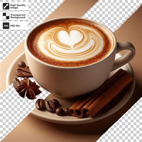 Copo De Cappuccino Em Psd Em Fundo Transparente Psd Premium