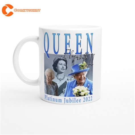 Queen Elizabeth II Platinum Jubilee 1952 2022 CELIBRATION Mug Corkyshirt