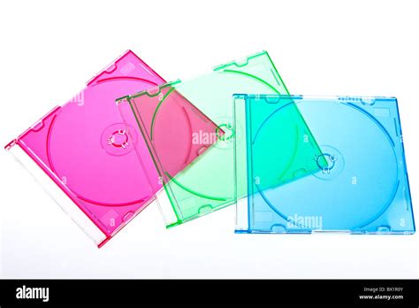 Coloured Slim Cd Jewel Cases Stock Photo Alamy