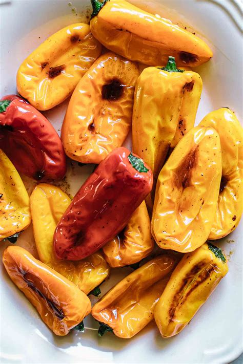 Roasted Mini Peppers ⋆ Only 4 Ingredients + 20 Minutes!