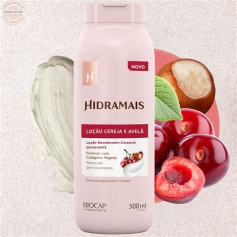 HIDRAMAIS LOÇÃO HIDRATANTE CORPORAL CEREJA E AVELÃ 500ML HIDRAMAIS