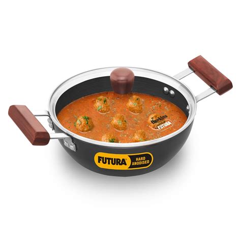 Futura Black Aluminium Deep Kadhai 2 Liters Induction Deep Fry Pan