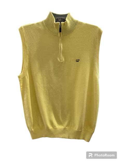 Jack Nicklaus Yellow Mens 14 Zip Sweater Golf Vest Medium Ebay