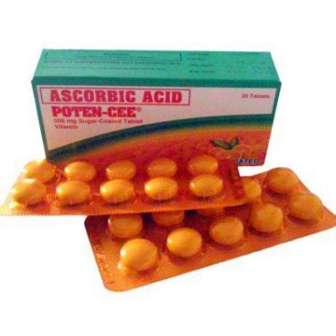 Ascorbic Acid Poten-Cee 20 Tablets prevention and treatment of Vita C ...