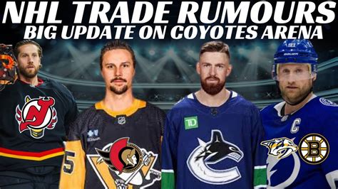 Nhl Trade Rumours Ek To Sens Stamkos Devils Canucks Coyotes