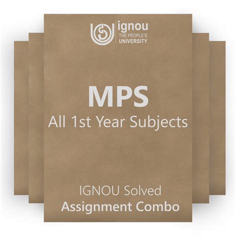 Buy MPS 1st Year IGNOU Solved Assignment Combo For 2023 24 Session Pack