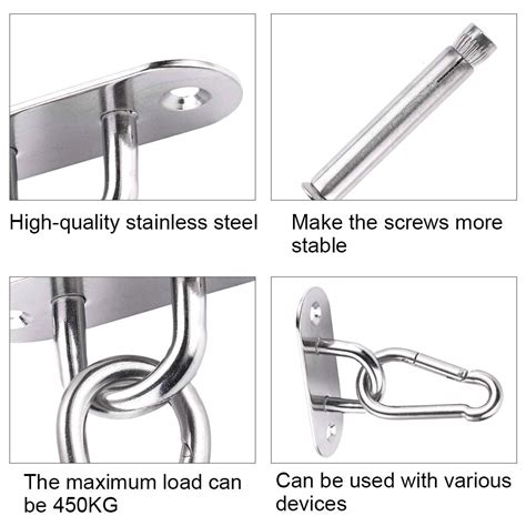 Fogawa Anclaje Techo Columpio Enganche Placa De Ojo De Acero Inoxidable
