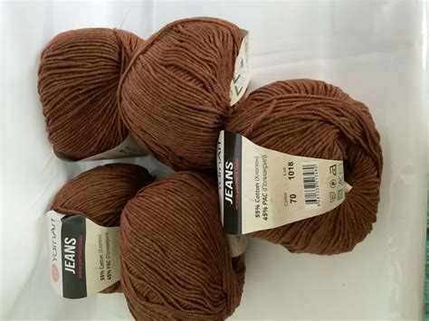 Yarnart Jeans Cotton Mix Shade Brown