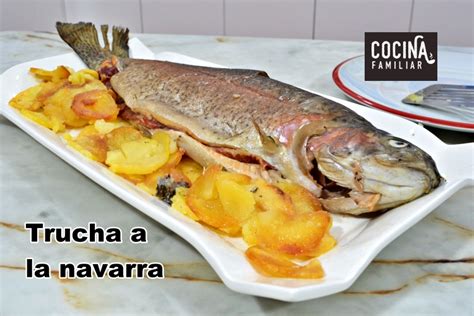 Trucha con jamón al horno trucha a la navarra