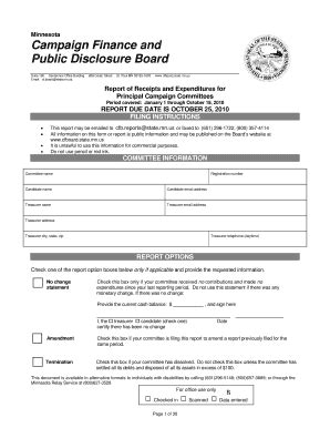 Fillable Online Minnesota Campaign Finance And Public Disclosure Board