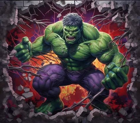 The Incredible Hulk Is Breaking Through A Wall