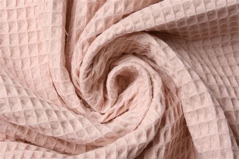 Waffle Pique Fabric Powder Pink Boelens Modestoffen