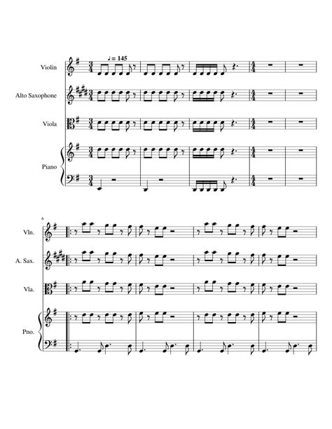 Wii Themes Sheet Music For Violin Piano Alto Saxophone Viola