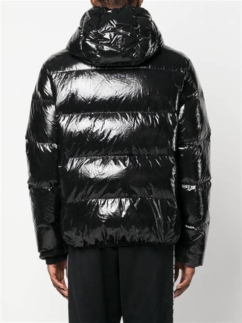 Dsquared Logo Patch Puffer Jacket Black Farfetch Uk