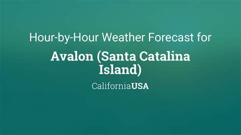 Hourly forecast for Avalon (Santa Catalina Island), California, USA