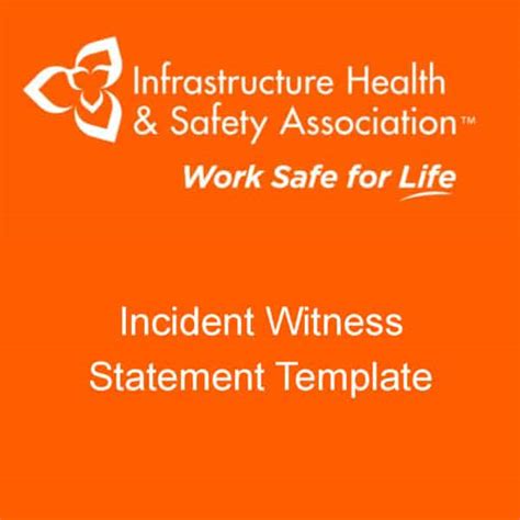 Incident Witness Statement Template Construction Files