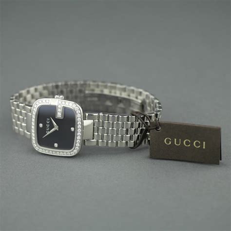 Elegant Gucci Ladies Wrist Watch With 101 Ct Diamonds Encrusted Bezel Konstantin Antiques