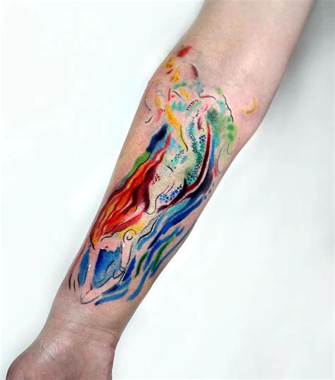 Watercolor Mermaid Tattoo | Best Tattoo Ideas Gallery