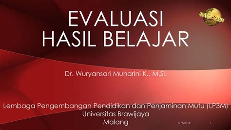 Evaluasi Hasil Belajar Ppt Download