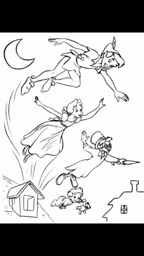 Tattoo Peter Pan Coloring Pages Adult Coloring Book Pages Disney