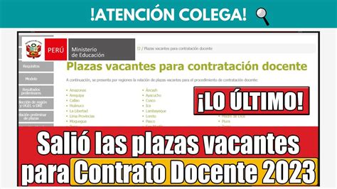 Contrato Docente Plazas Actualizadas Youtube