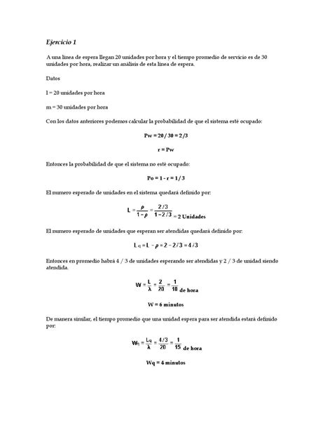 Teoria De Colas M M Ejercicios Resueltos By Marioisrael Issuu