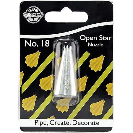 JEM Open Star Piping Nozzle No 18 Silver Amazon Co Uk Home Kitchen