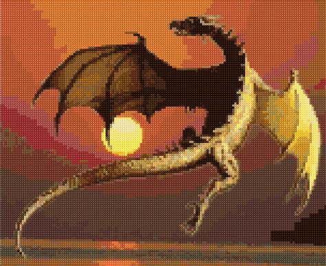 Cross Stitch Moon Dragon Xstitch Chart Design Dragon Cross Stitch