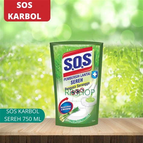 Jual SOS Pembersih Lantai Sereh Pouch 700 Ml Shopee Indonesia